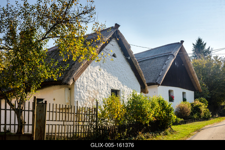 Sukoró, parasztházak-stock-foto