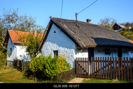 Sukoró, parasztházak-stock-foto