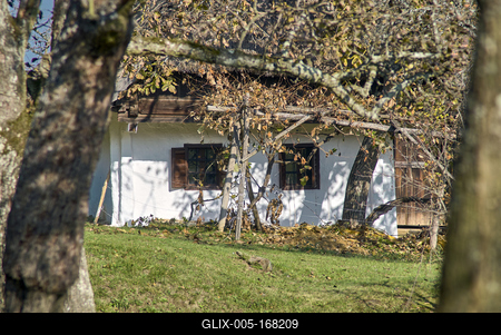 Parasztház az Őrségben-stock-foto