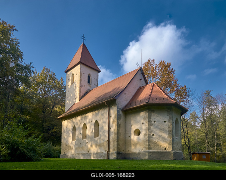 Velemér, Árpád-kori templom-stock-foto