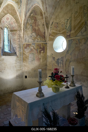 Velemér, Árpád-kori templom-stock-foto