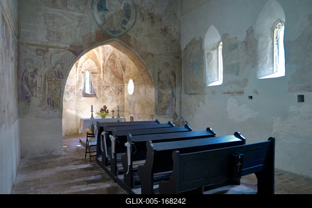 Velemér, Árpád-kori templom-stock-foto