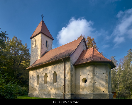 Velemér, Árpád-kori templom-stock-foto