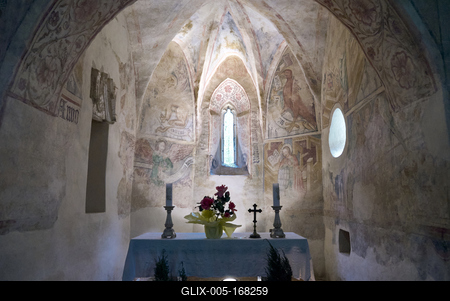 Velemér, Árpád-kori templom-stock-foto