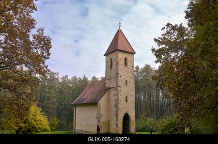 Velemér, Árpád-kori templom-stock-foto