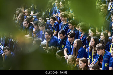 Áder János klímavédelmi tanórát tartott Budakeszin-stock-foto