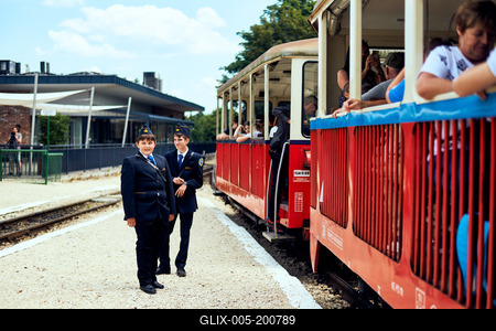 Széchenyi-hegyi Gyermekvasút, Budapest-stock-foto
