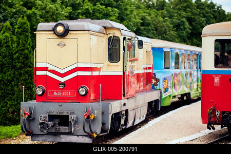 Széchenyi-hegyi Gyermekvasút, Budapest-stock-foto