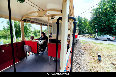 Széchenyi-hegyi Gyermekvasút, Budapest-stock-foto
