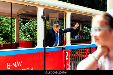 Széchenyi-hegyi Gyermekvasút, Budapest-stock-foto