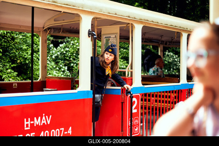 Széchenyi-hegyi Gyermekvasút, Budapest-stock-foto