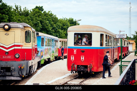 Széchenyi-hegyi Gyermekvasút, Budapest-stock-foto