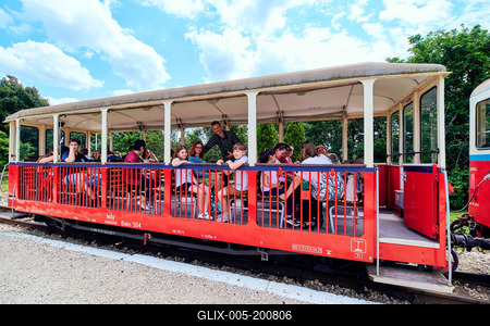 Széchenyi-hegyi Gyermekvasút, Budapest-stock-foto
