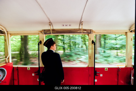 Széchenyi-hegyi Gyermekvasút, Budapest-stock-foto