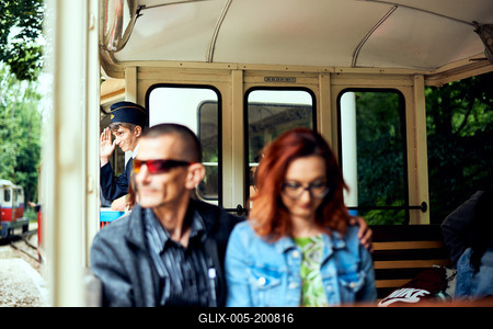 Széchenyi-hegyi Gyermekvasút, Budapest-stock-foto