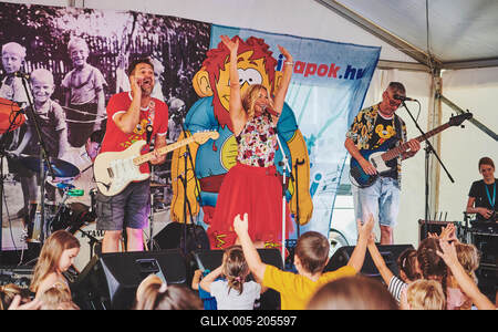 Az Apacuka zenekar koncertje-stock-foto