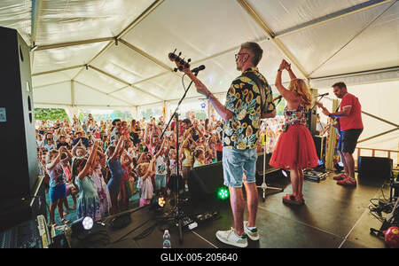 Az Apacuka zenekar koncertje-stock-foto