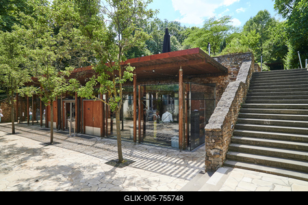 Barabás Villa, Budapest *** Modern Building With Stone Stairs-stock-foto