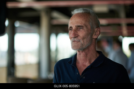 Besenyei Péter — Elderly Man With Grey Hair-stock-foto