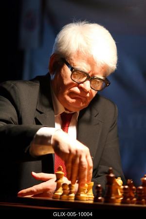 Spasszkijt kapta 70. születésnapjára Portisch Lajos-stock-foto