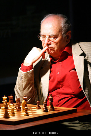 Spasszkijt kapta 70. születésnapjára Portisch Lajos-stock-foto