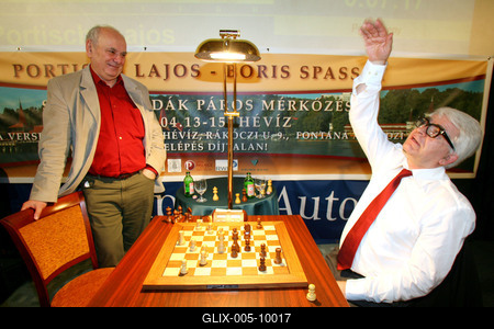 Spasszkijt kapta 70. születésnapjára Portisch Lajos-stock-foto