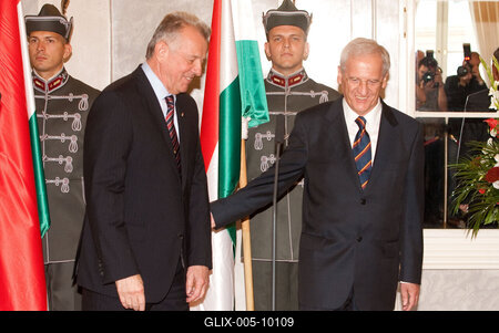 Schmitt Pál és Sólyom László tárgyalása-stock-foto