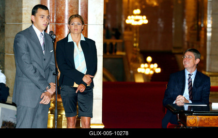 Élsportolók a Parlamentben-stock-foto