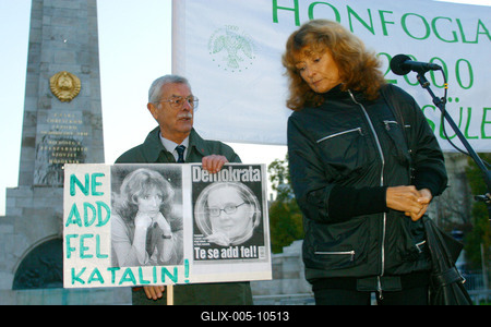 Tüntetés a Szabadság téren-stock-foto