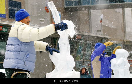 Jégszobrászok-stock-foto