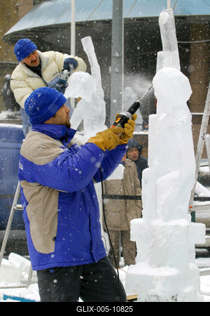Jégszobrászok-stock-foto