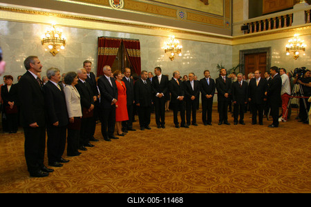 Letette a hivatali esküt a Gyurcsány-kormány-stock-foto