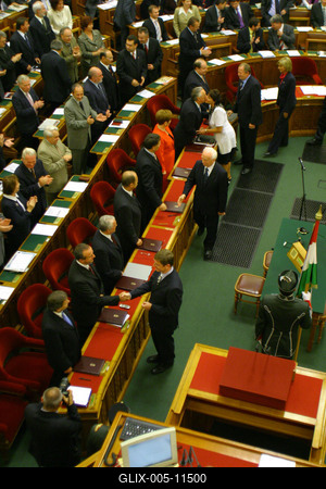 Letette a hivatali esk?t a Gyurcs?ny-korm?ny-stock-foto