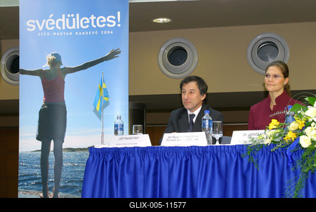 Magyarországra érkezett Viktória svéd koronahercegnő-stock-foto