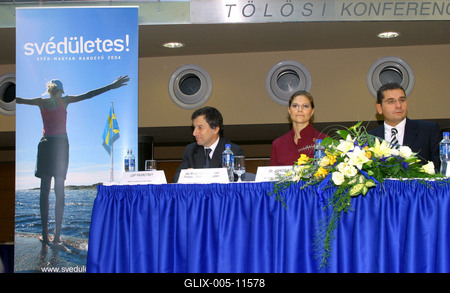 Magyarországra érkezett Viktória svéd koronahercegnő-stock-foto