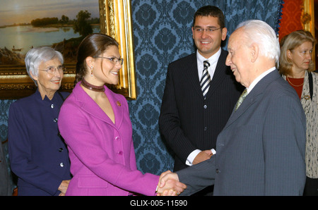 Magyarországra érkezett Viktória svéd koronahercegnő-stock-foto