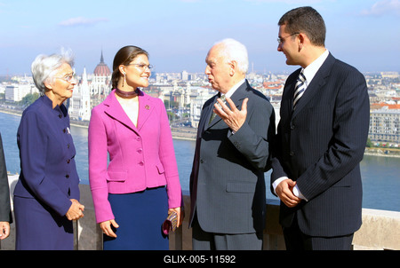 Magyarországra érkezett Viktória svéd koronahercegnő-stock-foto