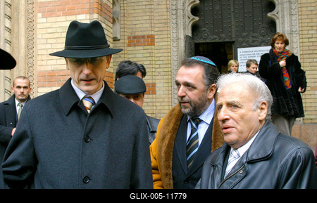 Gyurcsány Ferenc a Dohány utcai zsinagógában-stock-foto