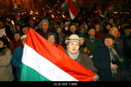 A Magyarok Világszövetsége rendezvénye a Kossuth téren-stock-foto