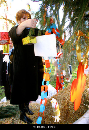 Lamperth Mónika ajándékozott a Roosevelt téren-stock-foto