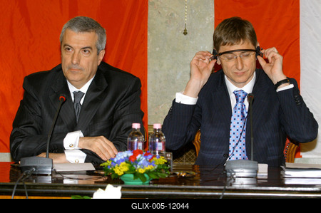 Budapestre látogatott Calin Popescu Tariceanu román miniszterelnök-stock-foto