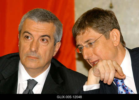 Budapestre látogatott Calin Popescu Tariceanu román miniszterelnök-stock-foto