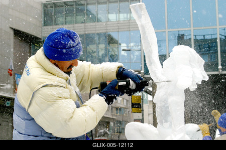 Jégszobrászok-stock-foto