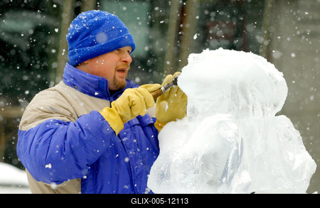 Jégszobrászok-stock-foto