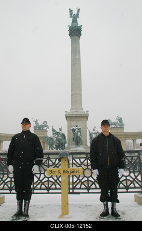 A Vér és Becsület rendezvénye a Hősök terén-stock-foto