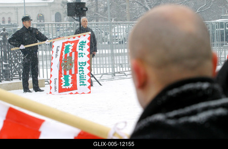 A Vér és Becsület rendezvénye a Hősök terén-stock-foto