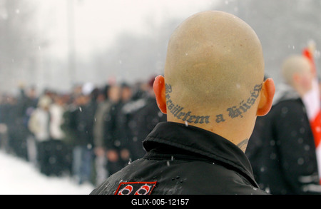 A Vér és Becsület rendezvénye a Hősök terén-stock-foto