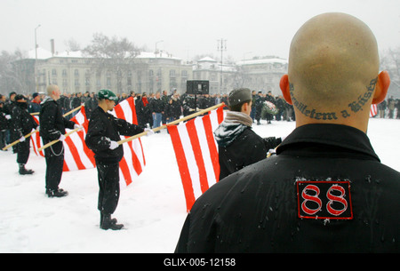A Vér és Becsület rendezvénye a Hősök terén-stock-foto