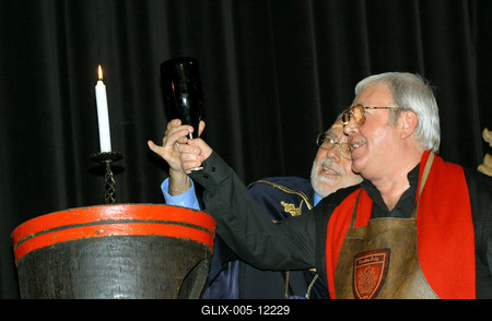 A Le a fejjel díszbemutatója az Urániában-stock-foto