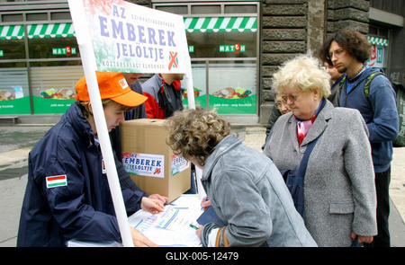 Szimpátiaszavazás a köztársasági elnök személyéről a Fidesz szervezésében-stock-foto